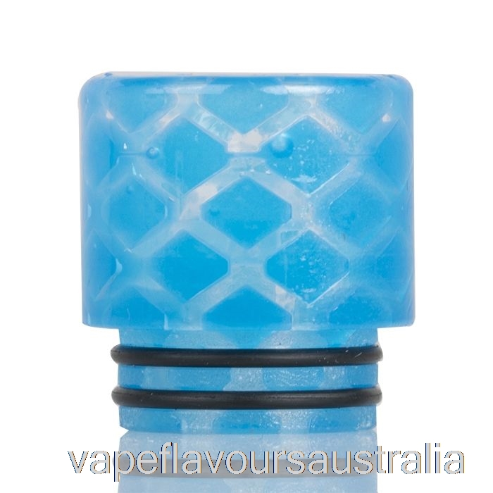 Vape Australia 810 Clear Snakeskin Resin Drip Tip Light Blue